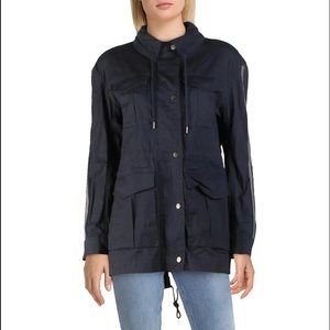 Women’s ATM Navy Hooded Utility Jacket Size Small